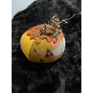 Tender Heart Fabric Patchwork Stuffed Pumpkin Thanksgiving Fall Decor Halloween